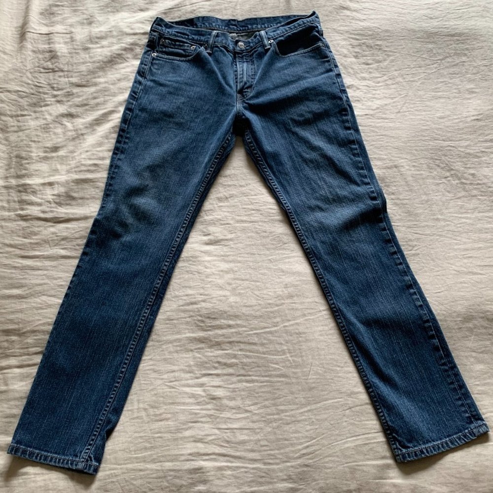 Levi's 511 Skinny Straight Jeans — 33W 32L — 33x32 — Dark Blue